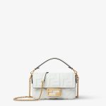 FENDI Baguette® Mini White leather bag